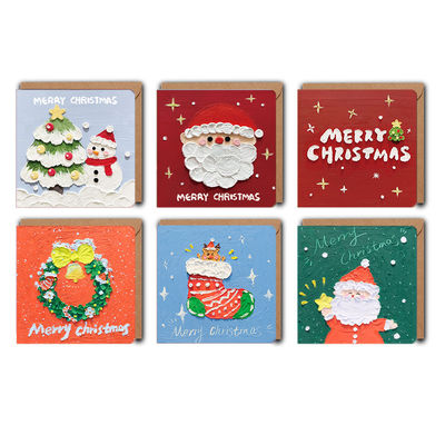 Un buon prezzo. Stampa digitale Auguri unici Cartoline natalizie creative per la famiglia in linea