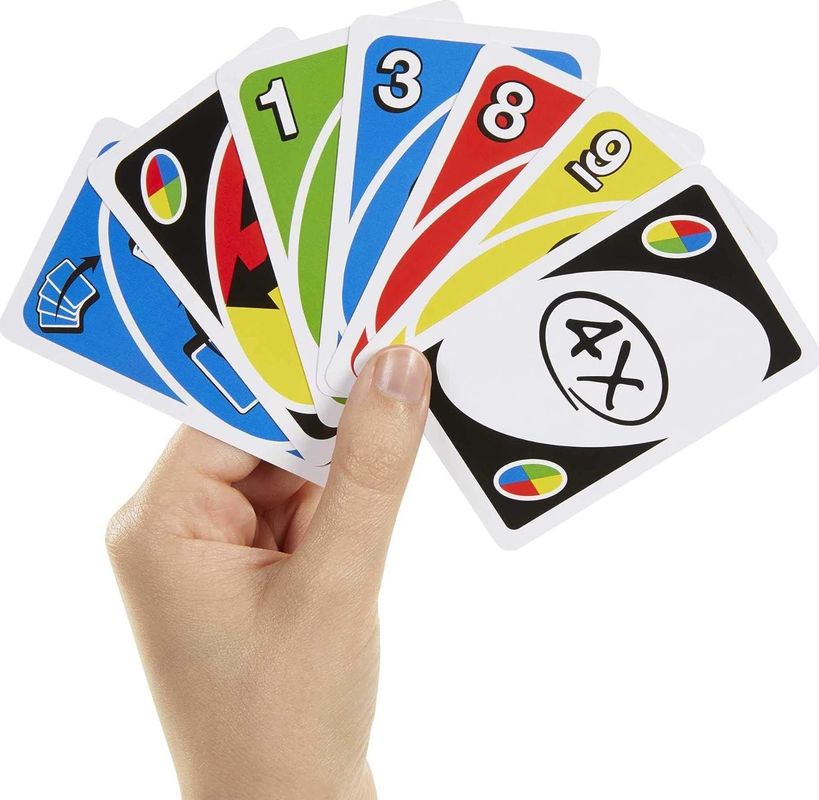 Modello di puzzle colorato Giochi di carte Deck di finitura liscia con carte faccia di re regina jack