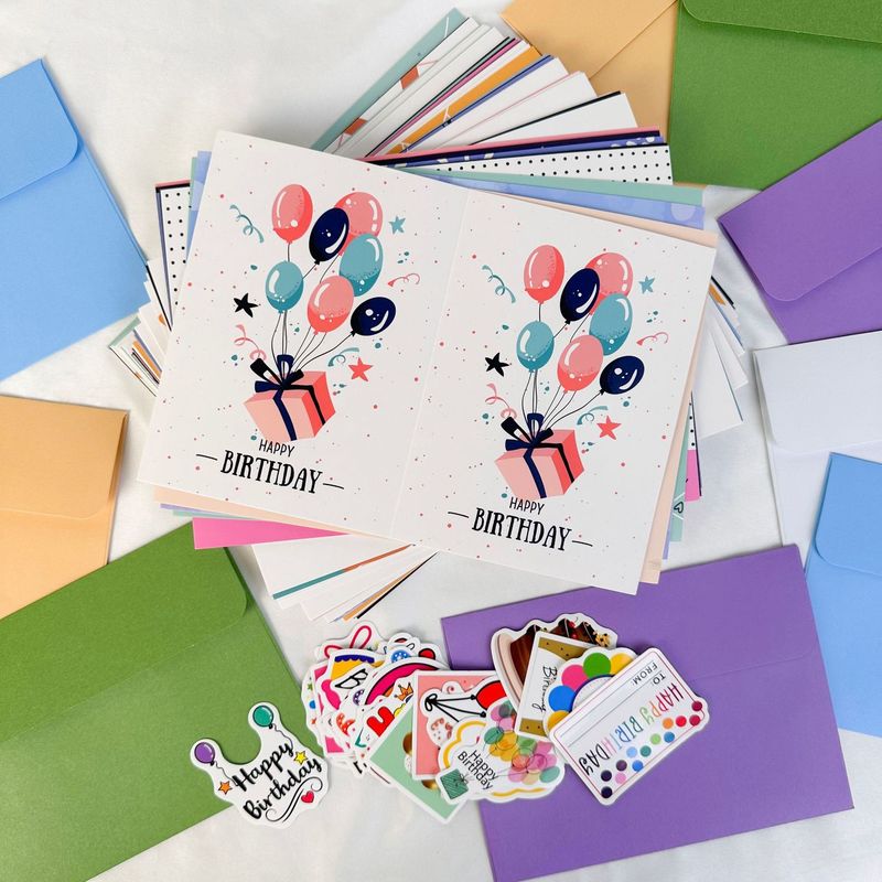 Cartolina di auguri creativa colorata 5x7 con busta 15