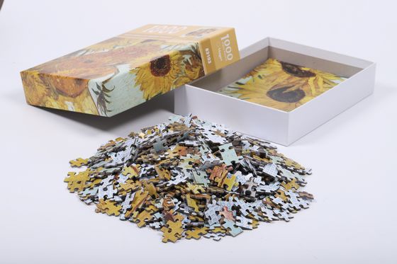 Difficoltà intermedia Puzzle rettangolare stampato personalizzato con immagine e testo