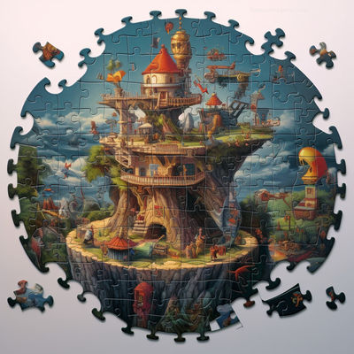 Un buon prezzo. Puzzle didattico di cartone per le capacità di risoluzione dei problemi in linea