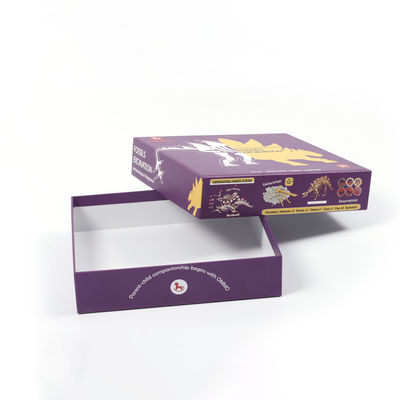 Logo in rilievo Carta nera leggera Scatola regalo per carte da gioco Forma irregolare